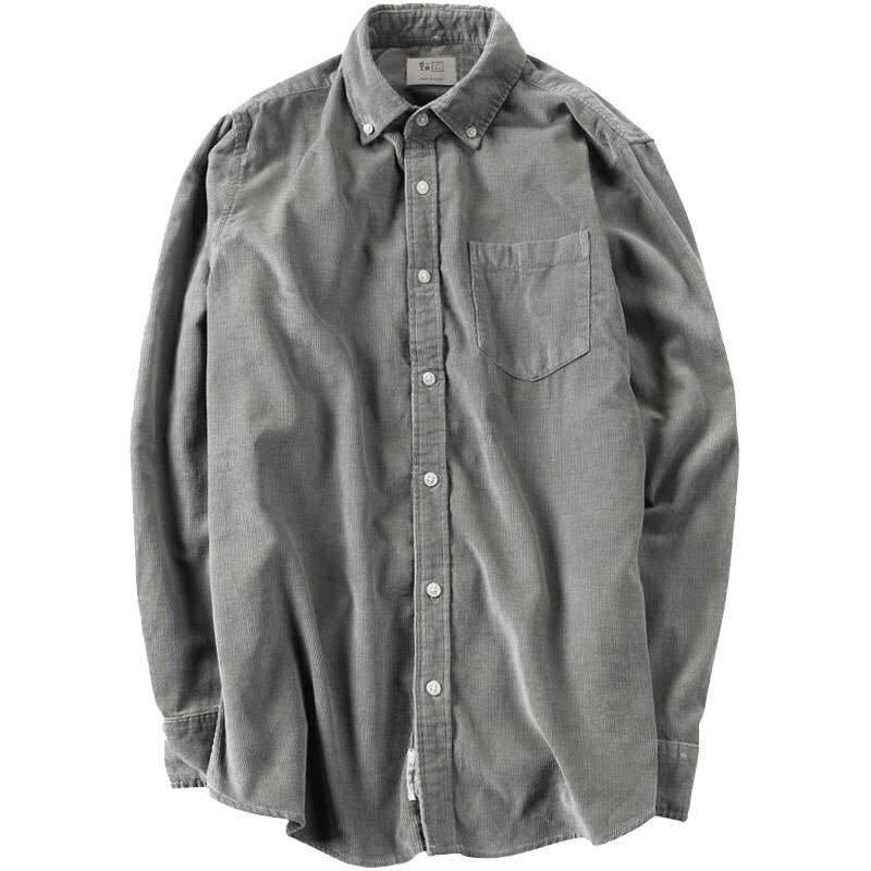 Hommes grande taille chemises grandes tailles velours côtelé à manches longues flanelle chemise velours côtelé hommes printemps automne robe chemise longue surdimensionné II50CS