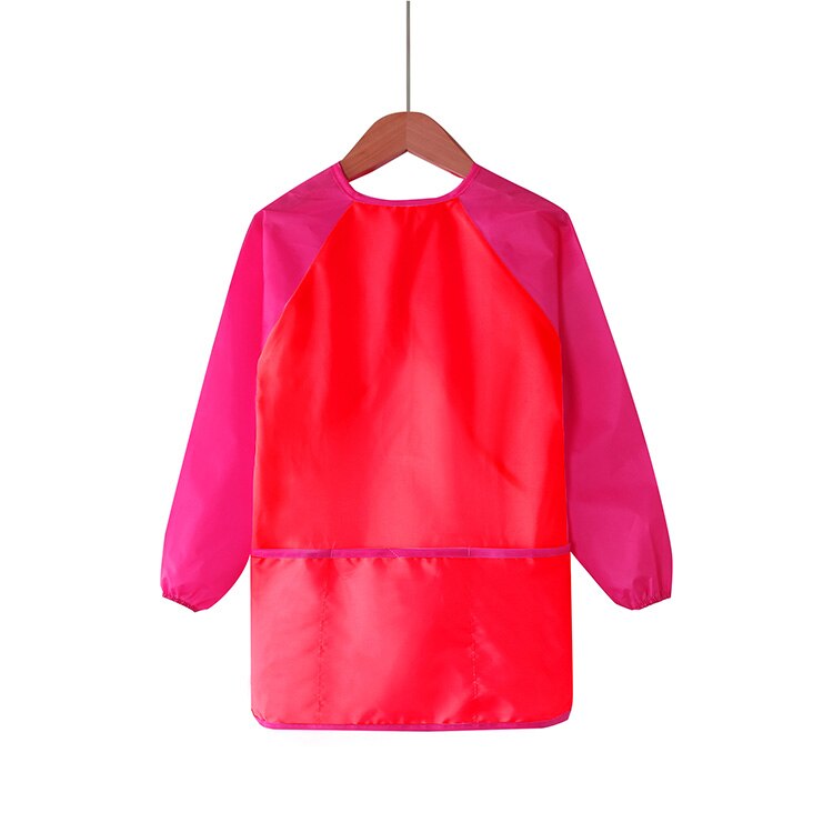 Leuke Baby Slabbetjes Waterdichte Lange Mouw Schort Kinderen Voeden Kiel Bib Burp Kleding Zachte Eten Peuter Kleding: red