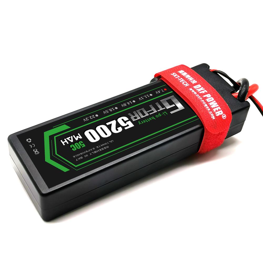 GTFDR 5200mAh Lipo Battery 7.4V 50C 2S LiPo RC Battery Deans XT60 EC5 for RC Evader BX Car Truck Truggy Buggy Helicopt