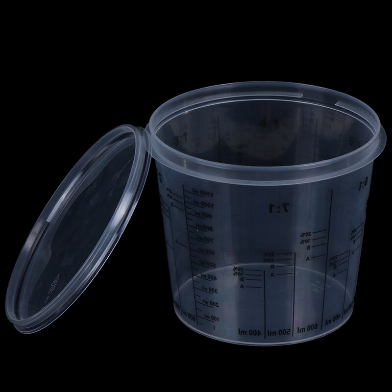 1pc Plastic Paint Mixing Cups 385ml 750ml Paint Mixing Calibrated Cup For Accurate Mixing Of Paint And Liquids