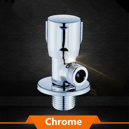 Filling Valves Copper Angle Valves 1/2"Male x 1/2" Male Bathroom Bidet Valve Bathroom Accessories Gold/Rose gold/Chrome Finished: chrome