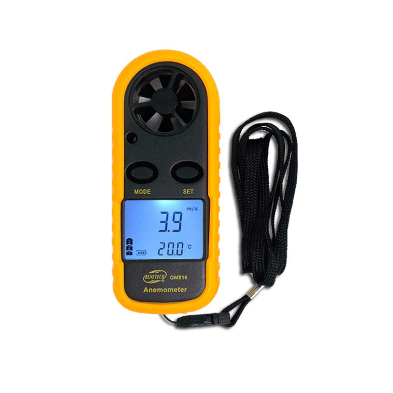 Gm816/gm8908 lcd digitalt håndholdt anemometer anemometro termometer vindhastighedsmåler meter vindmåler 30m/ s vindmåleværktøj: Gm816