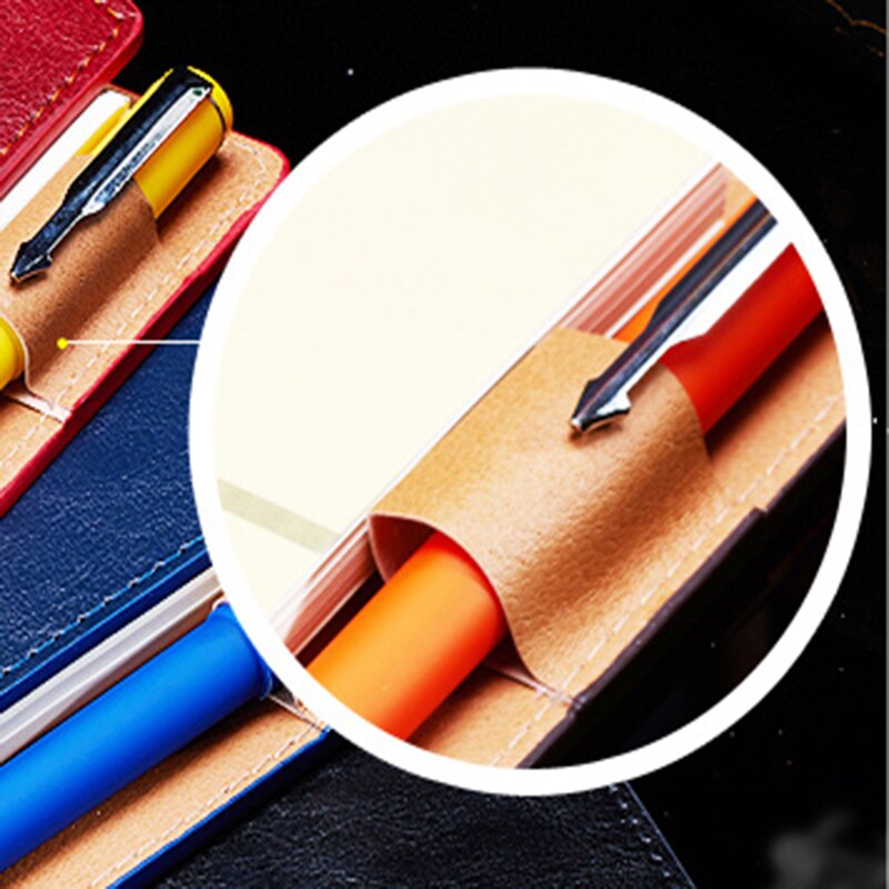 A5 leren kaft spiraal notitieboek ringband index tabbladen penhouder vulmiddel agenda planner accessoires dagboek