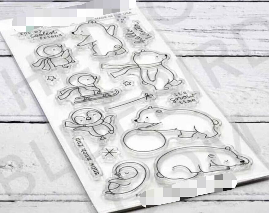 Små djur genomskinlig klar silikonstämpel/sigill för gör-det-själv scrapbooking/fotoalbum dekorativ klar stämpel  a5014: 5 11 x 20cm