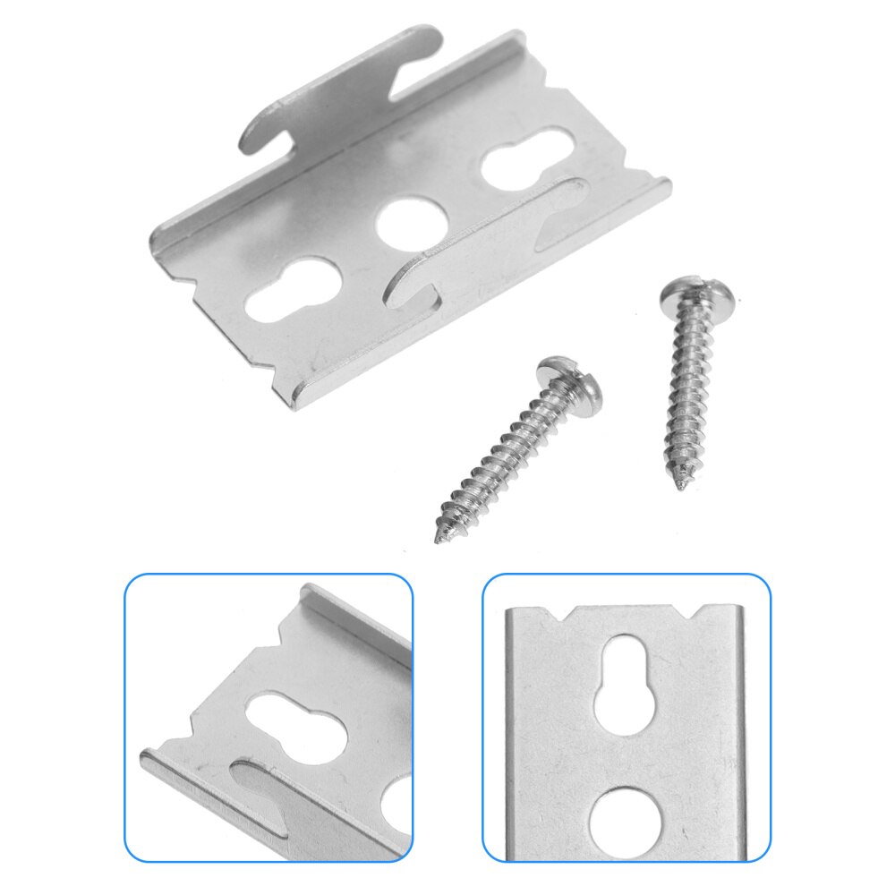 2 sets Iron Curtain Rod Brackets Vintage Window Double Curtain Rod Brackets