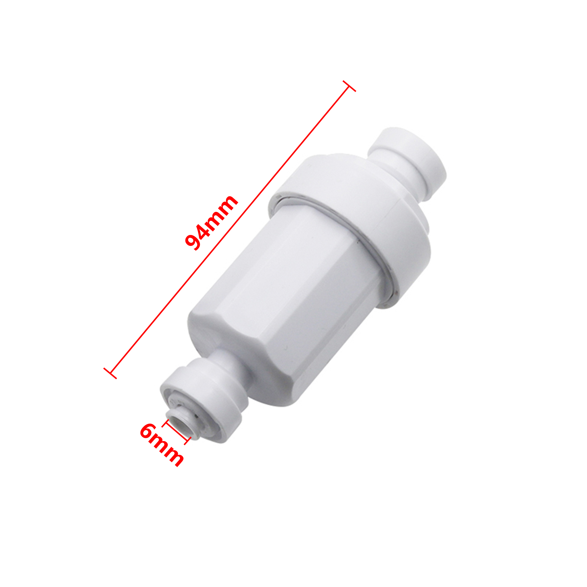 Microfiltro de agua para jardín de 1/4 ", malla de acero inoxidable, filtro de 40 micras, ajuste de deslizamiento rápido de 9,52mm, filtro de manguera de riego para jardín: Plata