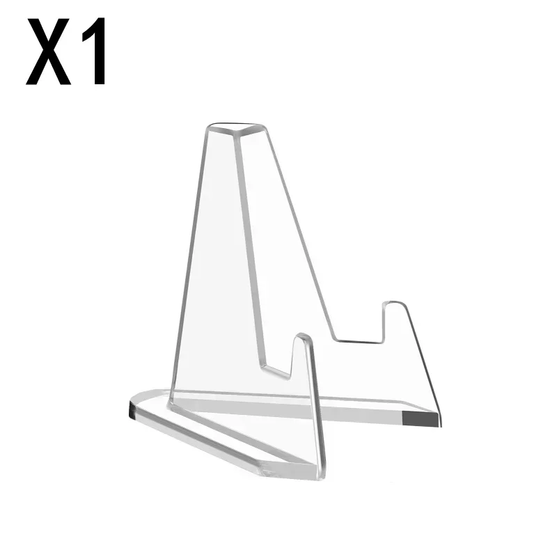 10-1Set Magnetic Cards Holder for Trading Card Support Set Arcylic Triangle Card Display Stand Waterproof Transparent Protector: light yellow