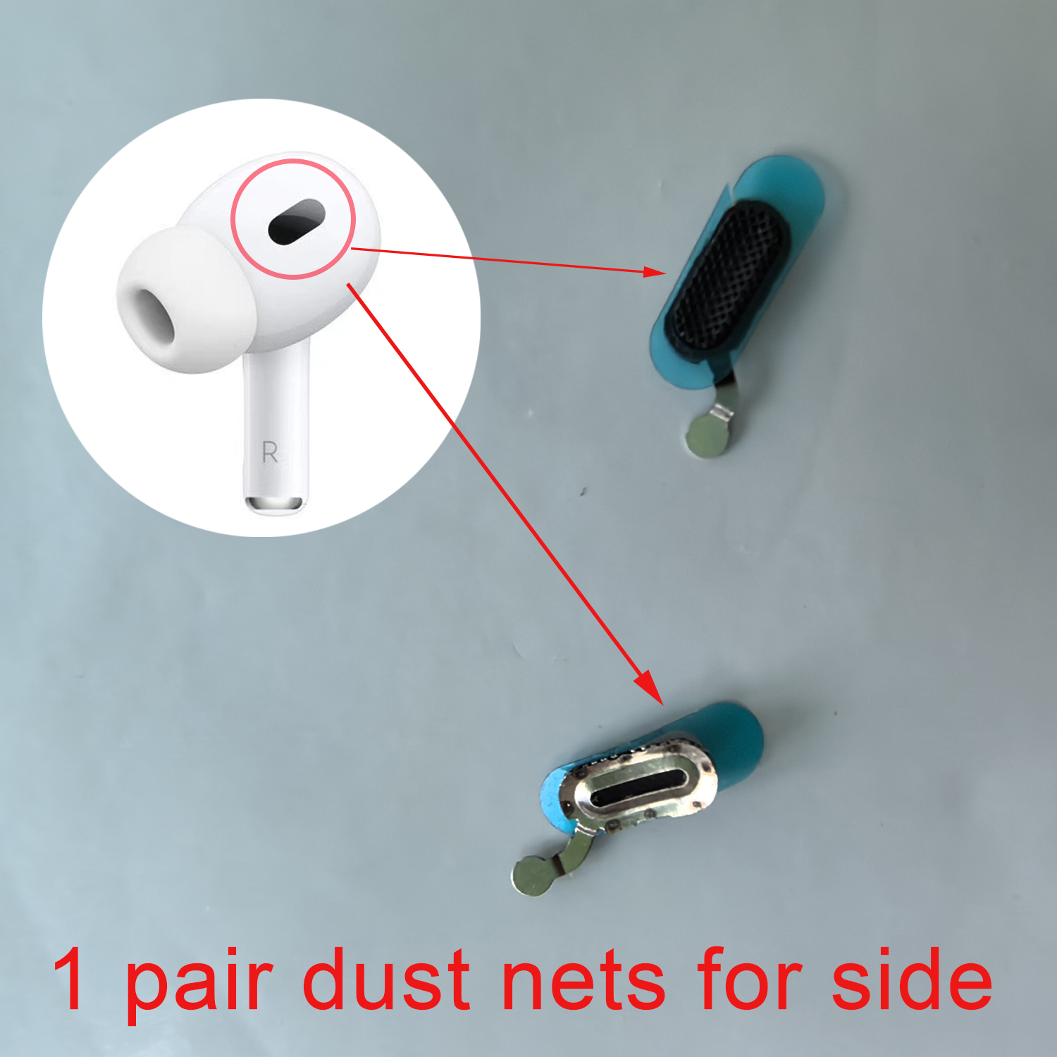 Earphone Dustptoof Net Mesh Filter with Frame Repair Replacement Parts Outlet Cover Mesh Filter Nets for Airpods Pro: BROWN