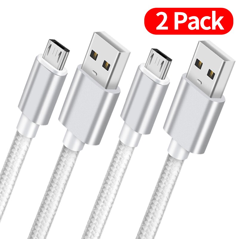 2A Nylon Micro USB Cable Fast Charge USB Data Cable for Samsung Vivo LG Lenovo Tablet Android Mobile Phone USB Charging Cord