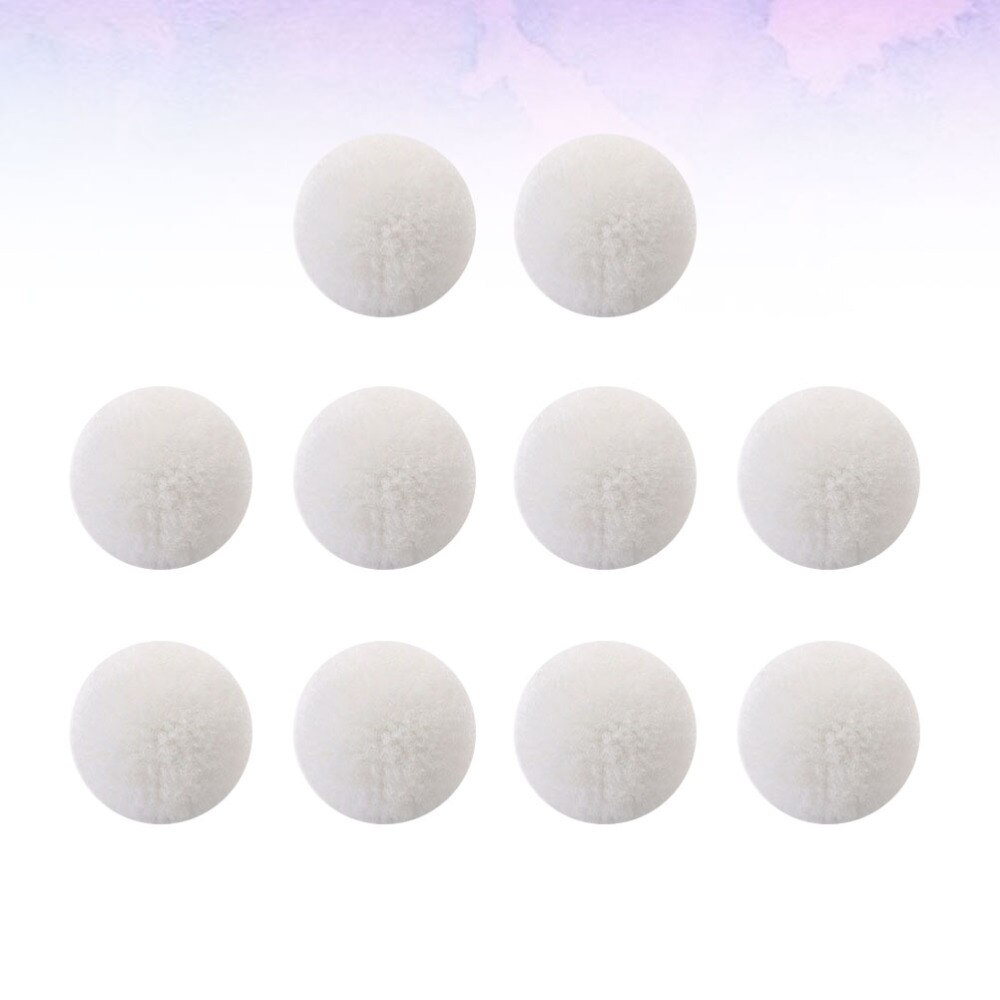 50pcs 2cm BRICOLAGE Boules En Peluche Simulation Cire Porte-clés Sac Pendentif BRICOLAGE Matériaux (Blanc)