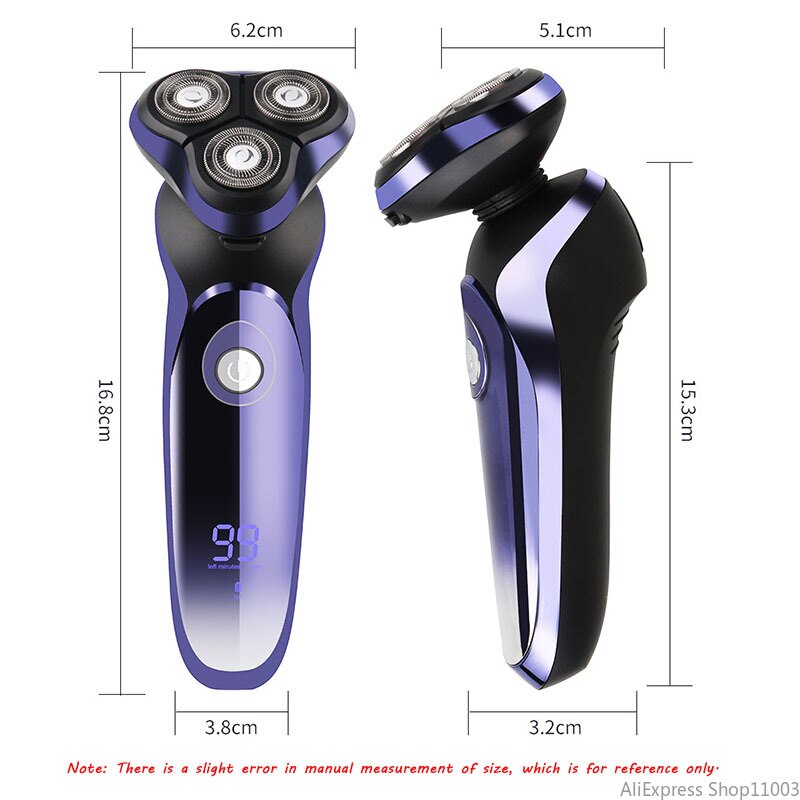 SPORTSMAN SM-530 Electric Men&#39;s Razor Multifunctional Base Rechargeable Digital Washable Shaver