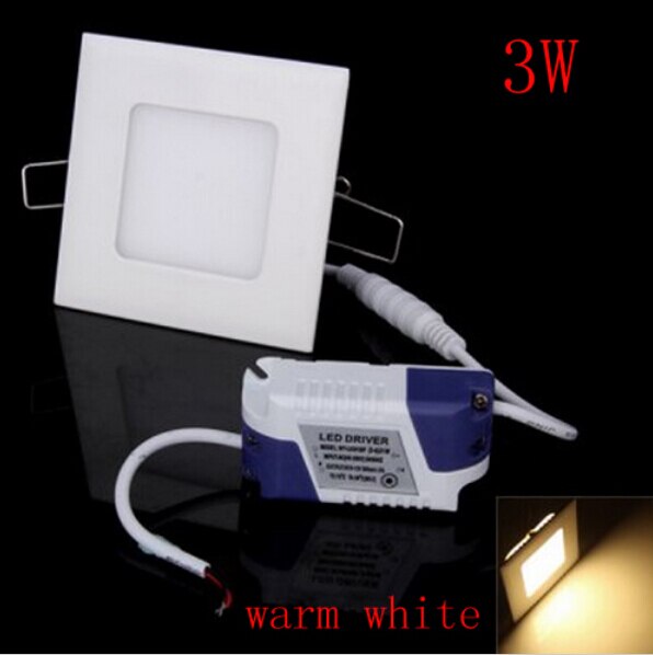 Ultraohut keittiövalaisimet 3w 4w 6w 9w 12w 15w led-pintainen katto upotettu ritilävalaisin himmennettävä + nelikulmainen paneelivalo
