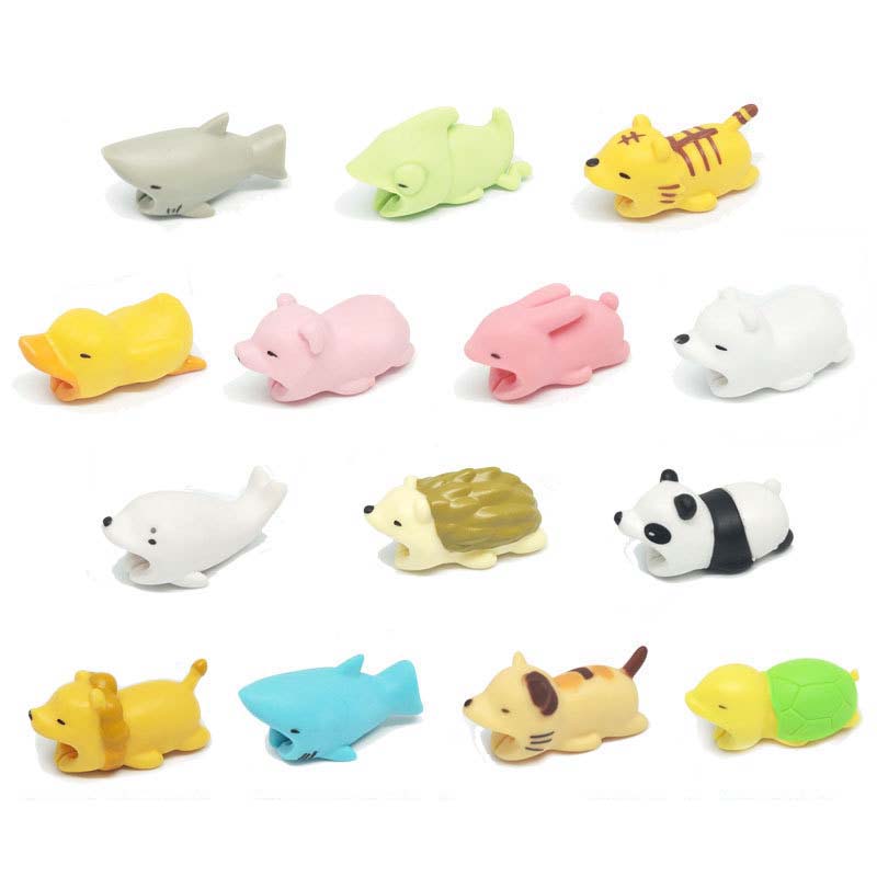 1Stck Nette Kabel Beißen Tiere Schutz Für Android Iphone Ladekabel Kabel Freunde Karikatur Kabel Beißer Telefon Halfter Zubehör