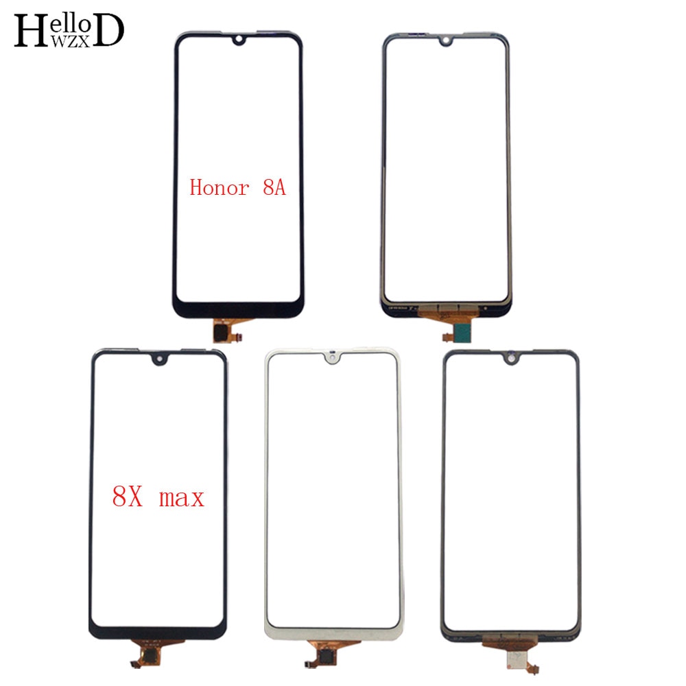 Pannello Dello Schermo di tocco per HUAWEI Honor 8A Honor8A JAT-AL00 Gioco 8A JAT-L29 Honor 8X Max Digitizer Sensore di Vetro del Pannello Frontale 3M Colla