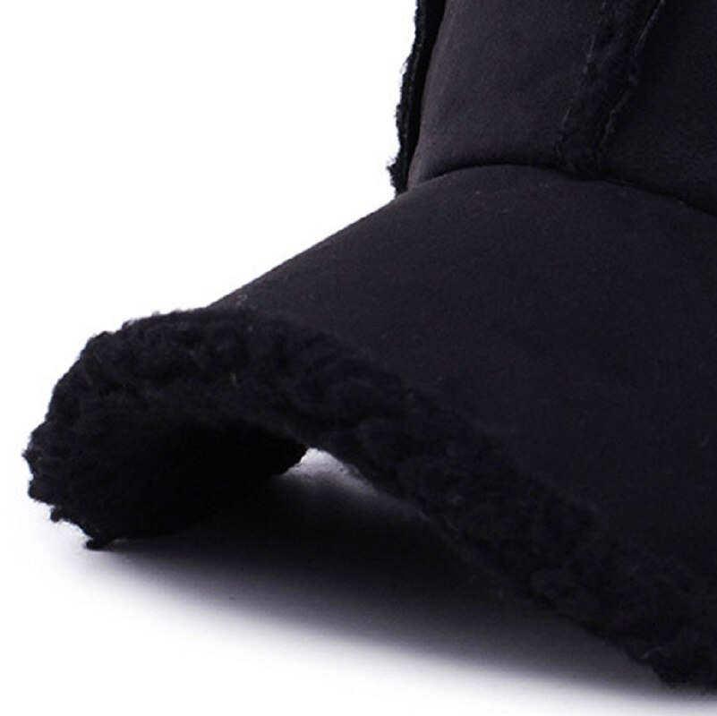 Vinter baseballcap til kvinner menn fuskepels fløyel varm pluss justerbar casualunibeauty