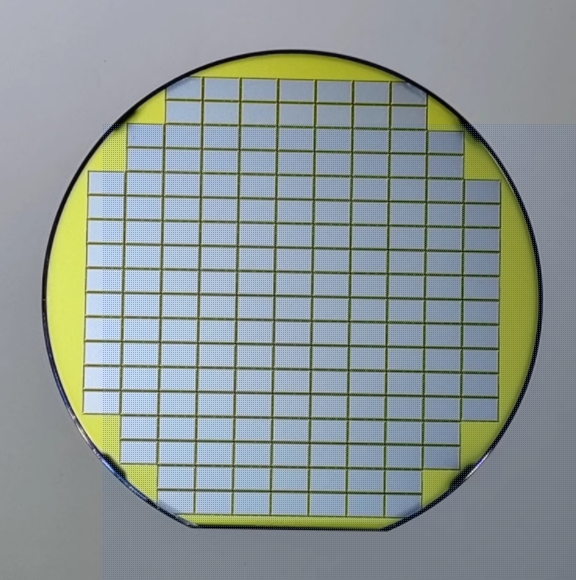 Chip de circuito de litografía de oblea de CPU de oblea de 12 pulgadas, 8 pulgadas y 6 pulgadas, Chip de prueba de enseñanza de oblea Semiconductor: De plata cepillado