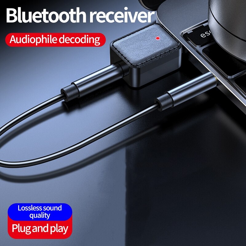 Bluetooth 5.0 transmissor receptor 2 em 1 bluetooth adaptador 3.5mm aux para telefone pc alto-falante tv carro