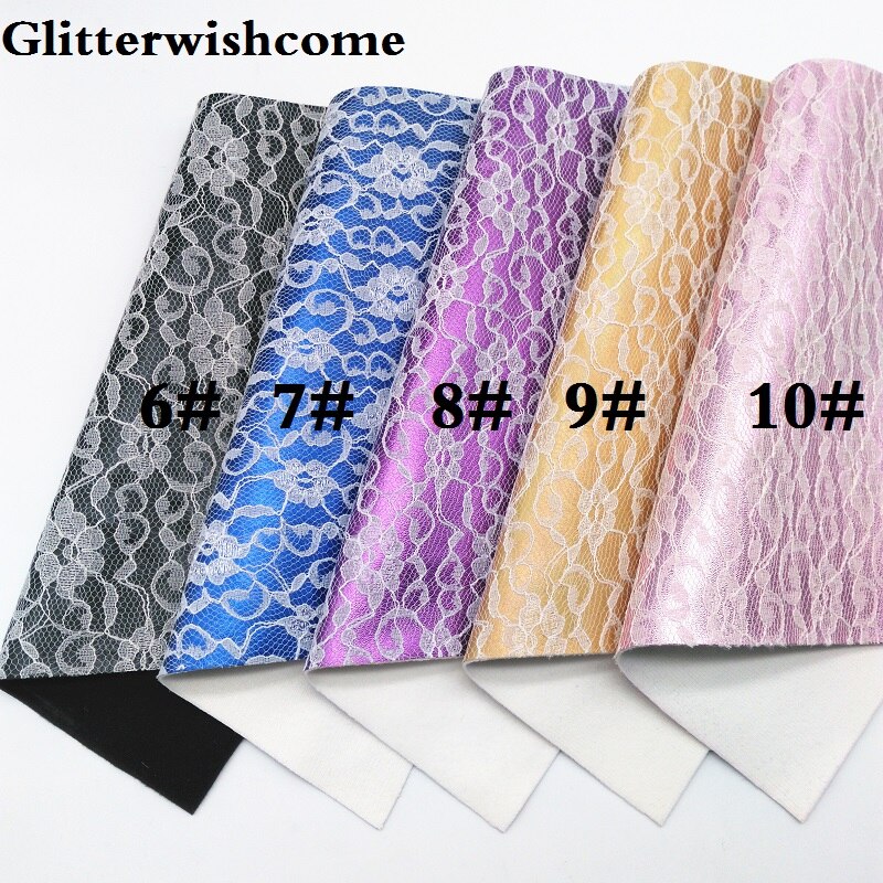 Glitterwishcome 21X29CM A4 Size Vinyl Voor Bows Metallic Synthetisch Leer Met Gewatteerde Kant Faux Lederen Lakens Voor Bows, GM093A