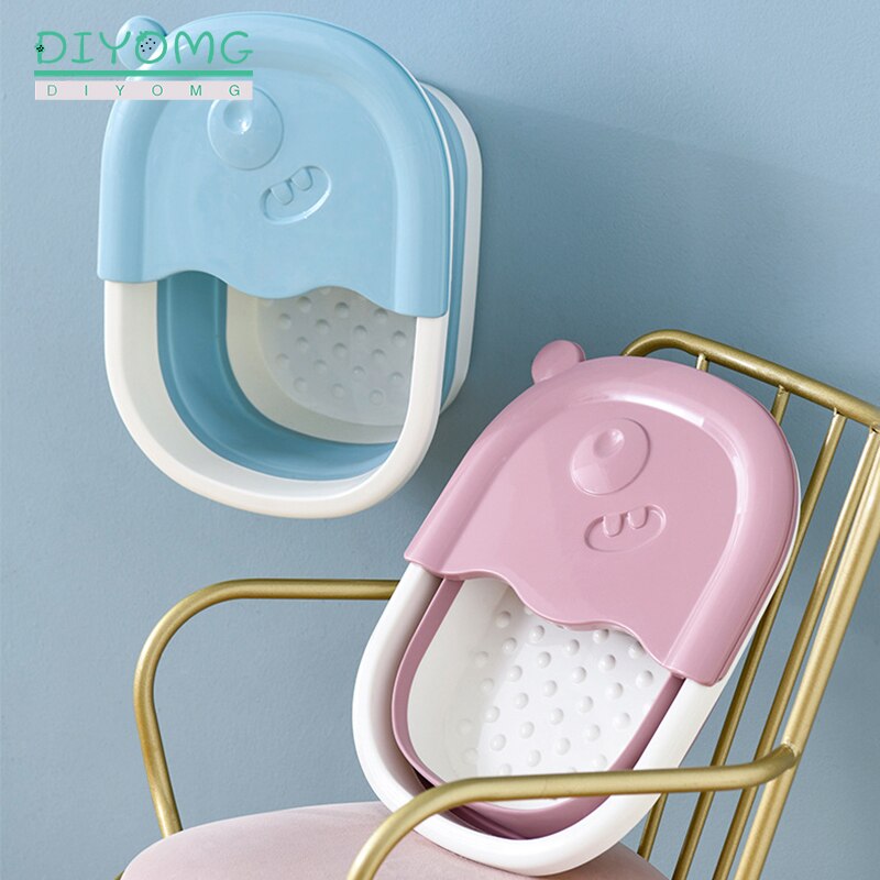 Folding Plastic Bucket Footbath Spa Foot Bath Bucket Basin Sauna Soaking Foaming Massage Bucket Storage Bucket Basket Container
