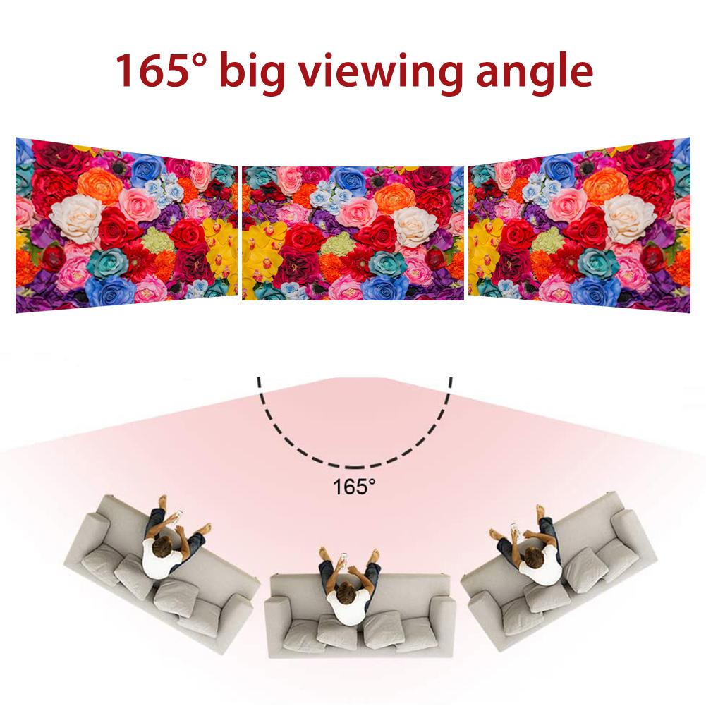 HD Projector Screen Portable Projection Movies Screen 4:3 Foldable Anti-Crease Projector Screen for Home Theater Outdoor Cinema