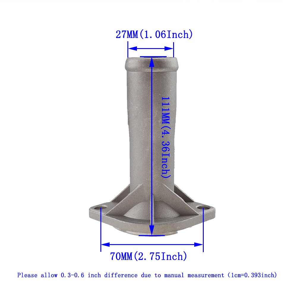 Aluminium radiator kølevæskeslangestik vandafgangsadapter til vw  mk4 golf jetta 1.9 tdi kølevæsketermostatflange 038121121