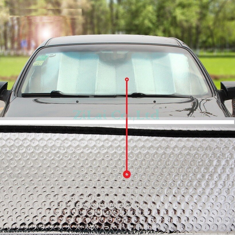 LMoDri Car Front Windshield Sunshade Auto Rear Sun Shade Interior Care Window Foils Visor Cover UV Protect Bubble Cotton Film