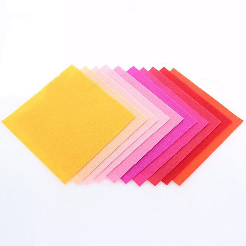 40pcs 15x15cm Non Woven Vilt Stof 1mm Dikte Polyester Doek Vilt DIY Bundel Voor Naaien poppen Ambachten