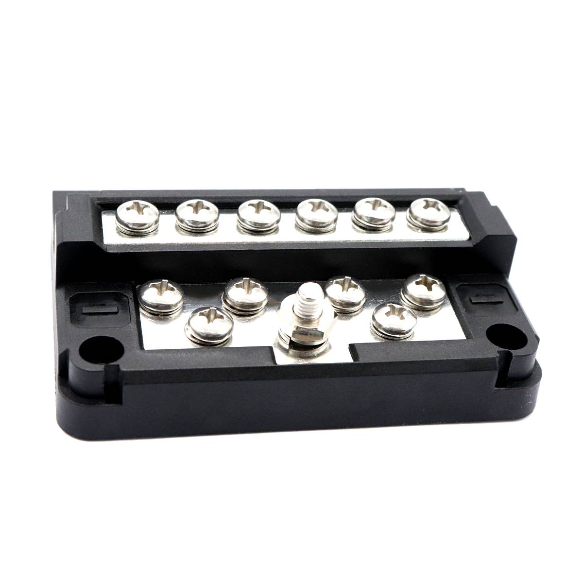 12P Negative Bus Bar with 4 Screws DC32V for ATP Fuse Blocks Plastic/Metal Heavy Negative Common Bus Bar Terminal Block Fuse box