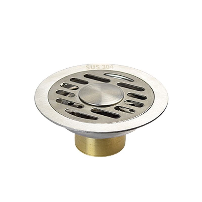 Stainless Steel Insert Round Floor Waste Bathroom Shower Room Invisible Floor Drain Fast Drainage Odor-resistant