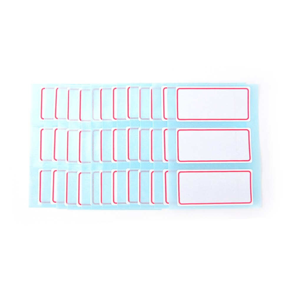 12 feuilles/paquet auto-adhésif étiquette vierge Note étiquette barre collant blanc inscriptible nom autocollant 34*73mm