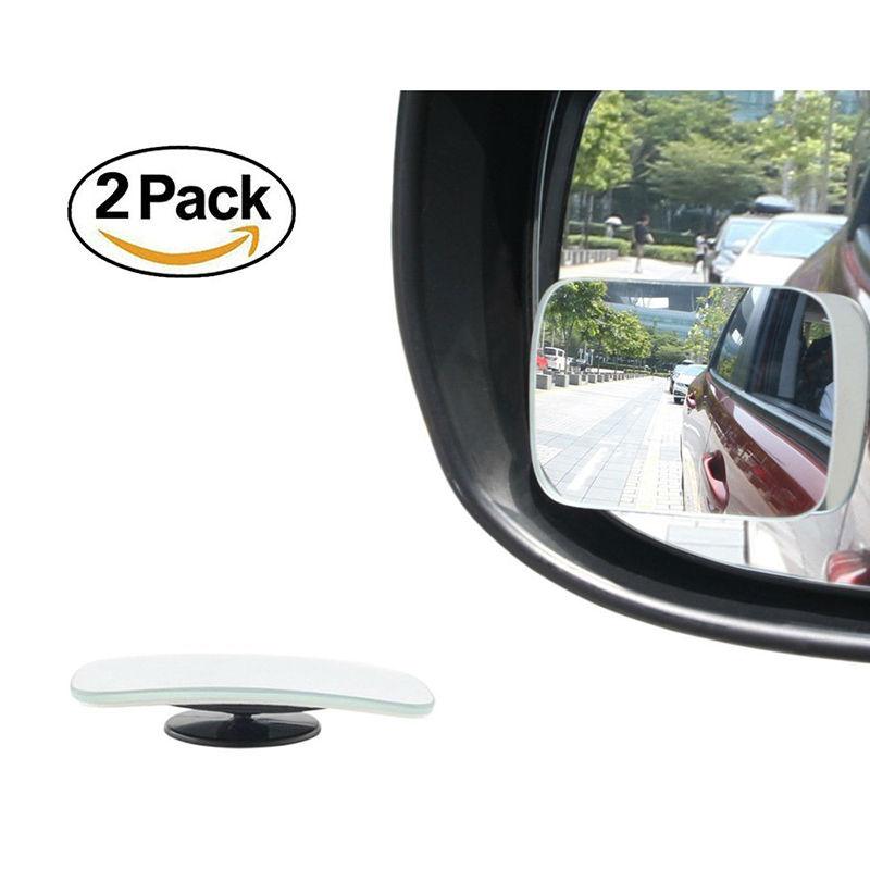 1pc universelt firkantet rammeløst bilblindspejl 360 graders vidvinkel konveks bakspejl parkering sidespejl