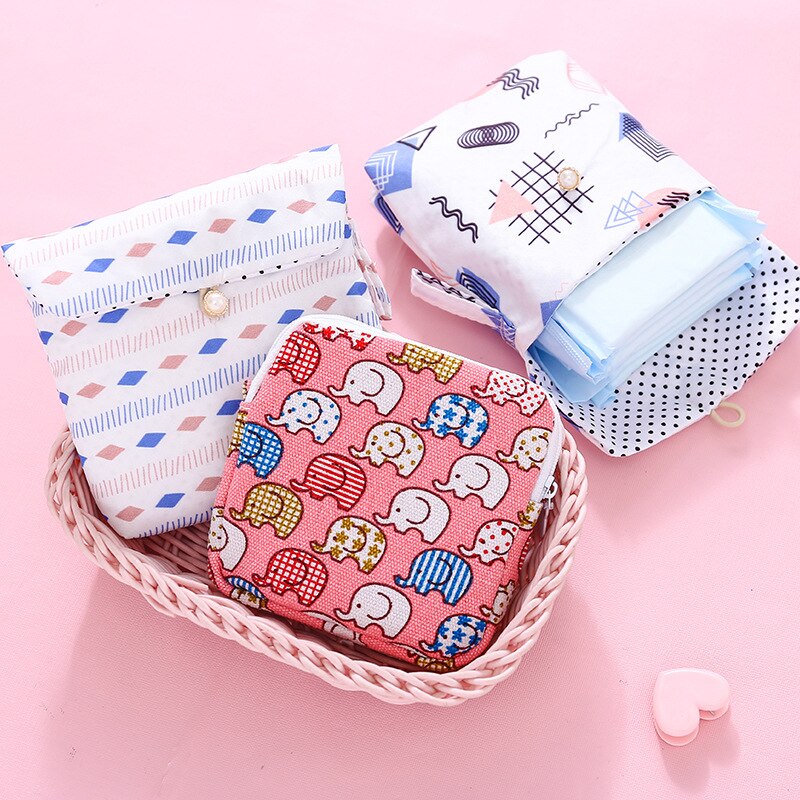 Large capacity sanitary napkin storage bag cosmetic bag Neceser Make up bag zipper lipstick bag Косметичка purse travel storage