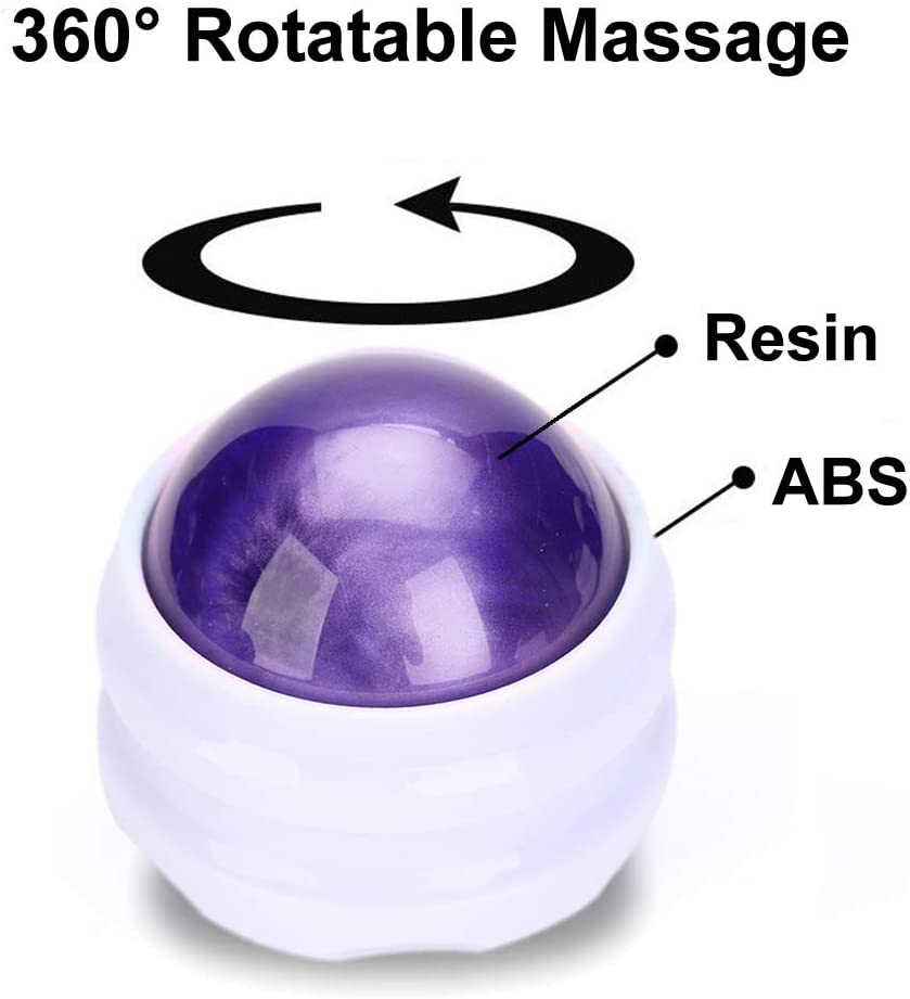 Massage Roller Ball &amp; Cold Therapy Rolling Gel Ball Deep Tissue Massage for Foot/Face/Back/Plantar Fasciitis/Muscle Fitness: violet