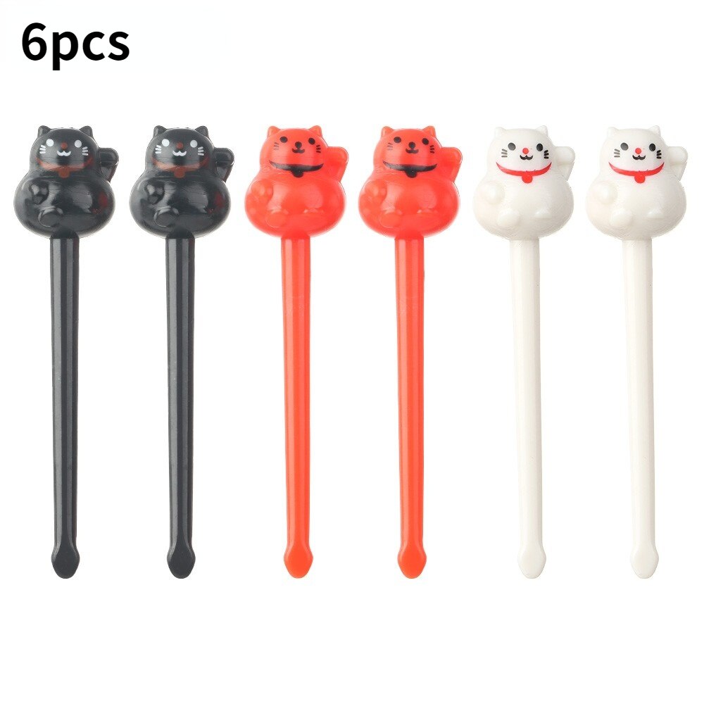 10/30Pcs Bento Gemüse Geschirr Nette Mini Kleinkind Kinder Obst Gabeln Zahnstocher Kinder Essen Picks Cartoon Tier Bauernhof: 13