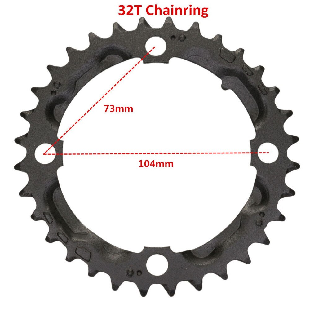 Bike Vervanging Kettingblad 22T 32T 44T Carbon Staal Fiets Crankstel Keten Ring MTB Racefiets Kettingwiel voor 7-8-9 Speed Shimano