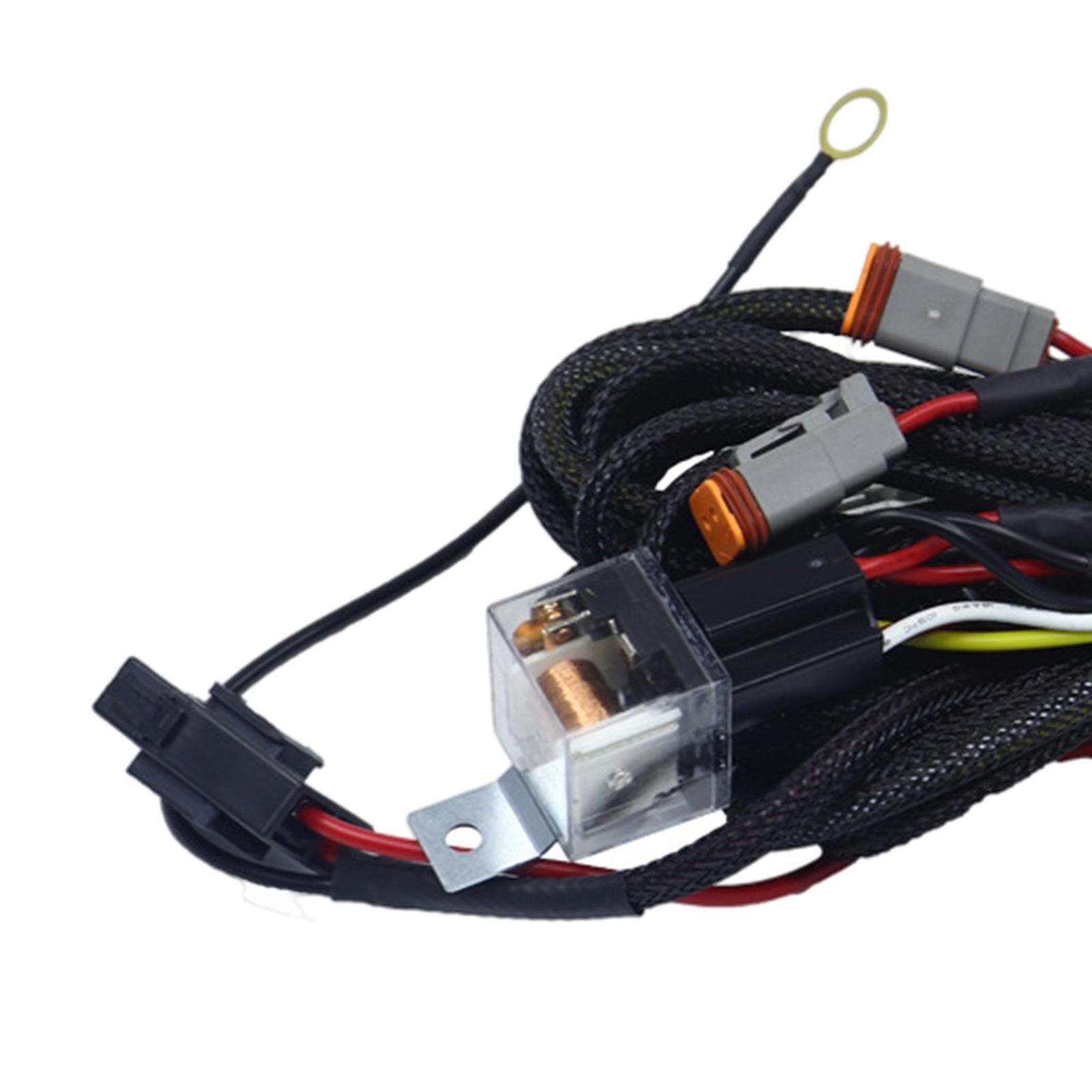 Fog Light Lamp Wiring Harness Work Lamp 12V 40A Relay Connector for Car