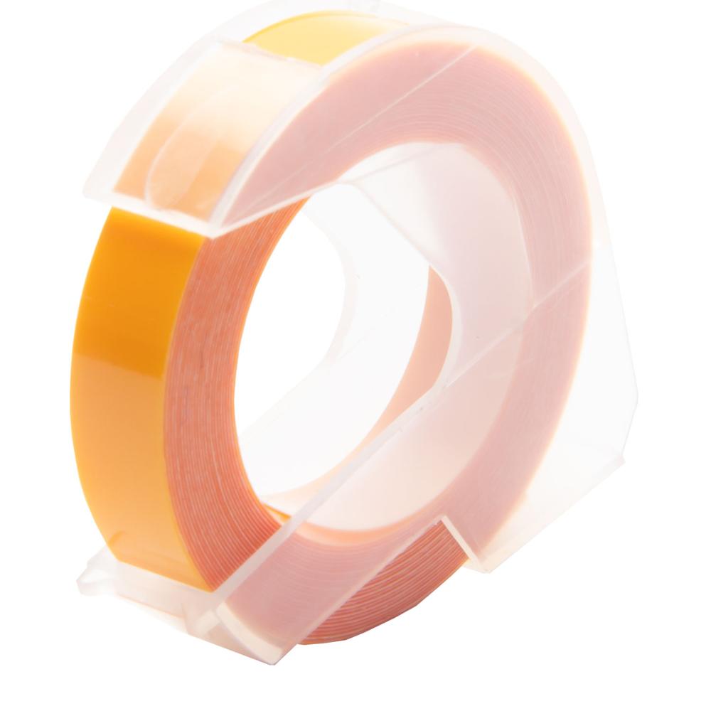 17 Colors 3D Embossing Tape For DYMO Plastic Embossing Tape DIY Tape For DYMO Motex E-101 Motex E-202 Motex E-303 Label Maker: yellow