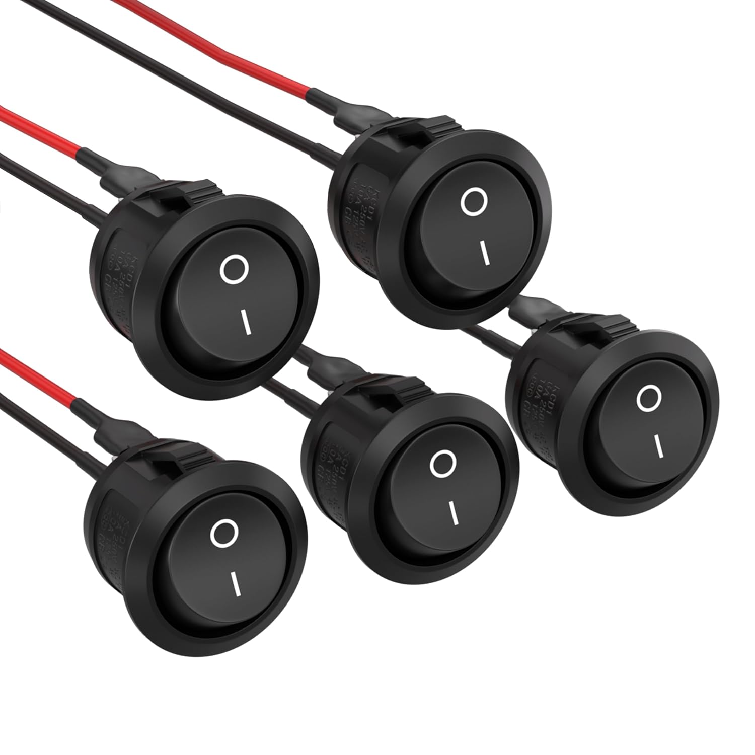 Small Circular Rocker Switch 12V 20mm ON/Off Round Rocker Switches SPST Mini 12... – Grandado