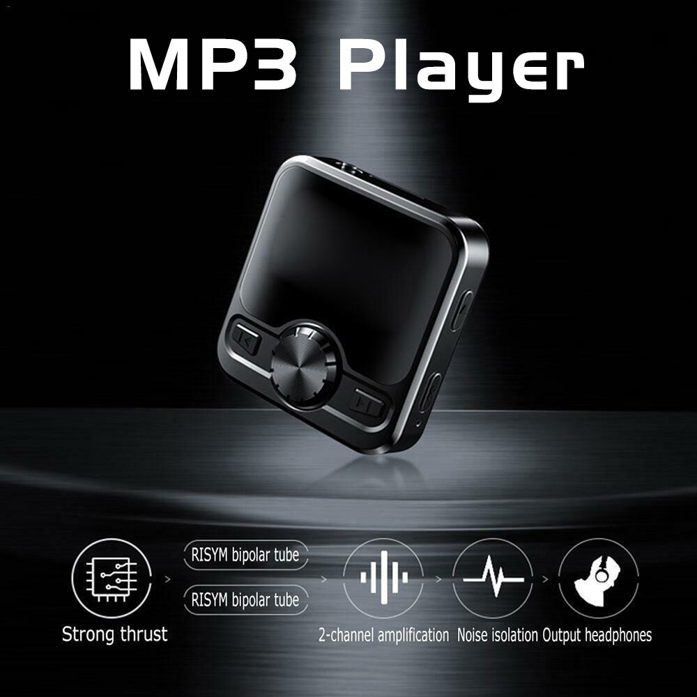 JNN M9 MP3 Player Portable Digital Music Player FM Radio Support BT Function with 3.5mm Headphones Metal Rechargeable Battery