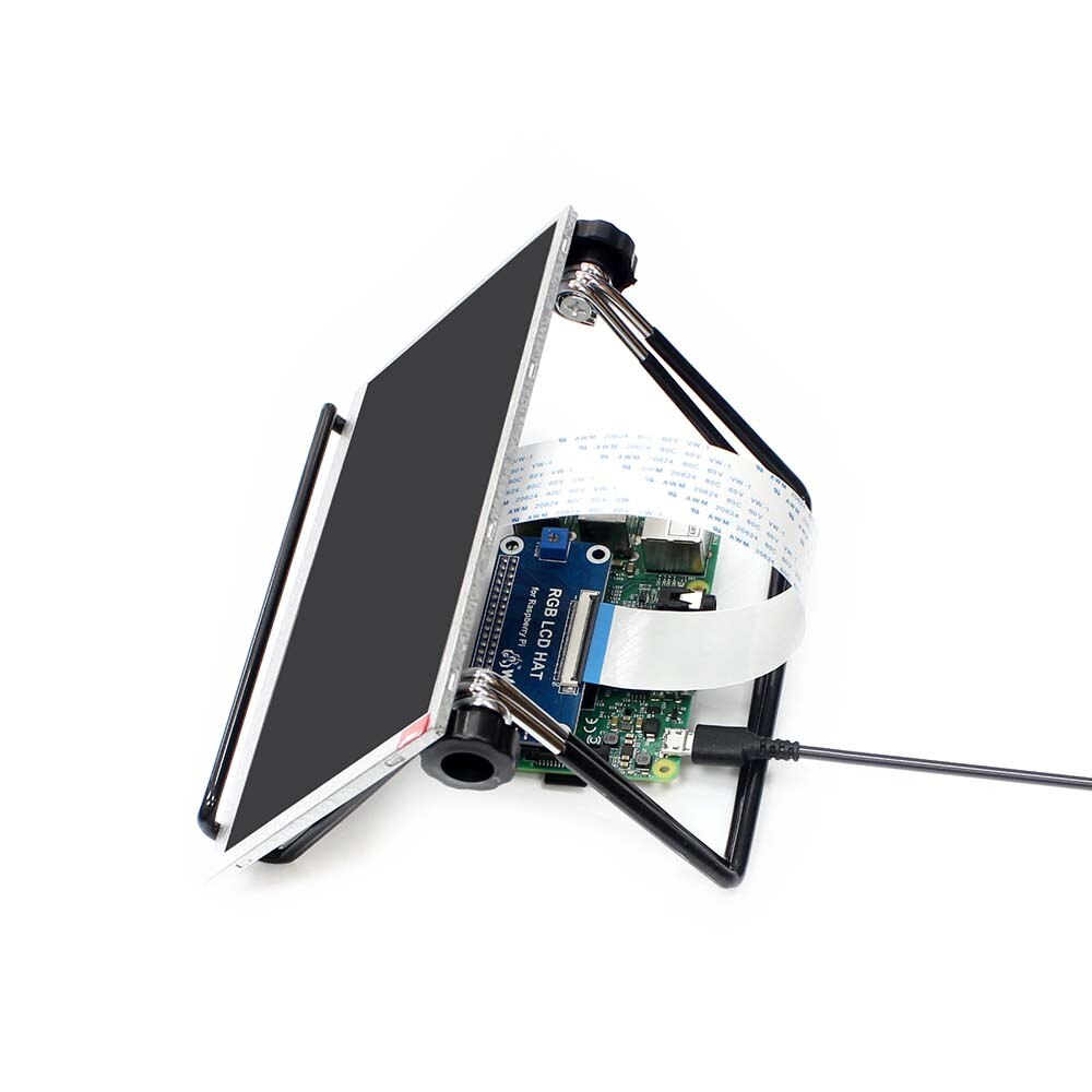 7 inch IPS Display voor Raspberry Pi, DPI interface, geen Touch, 1024x600, compatibel met Raspberry Pi 2B/3B/Zero/Zero W