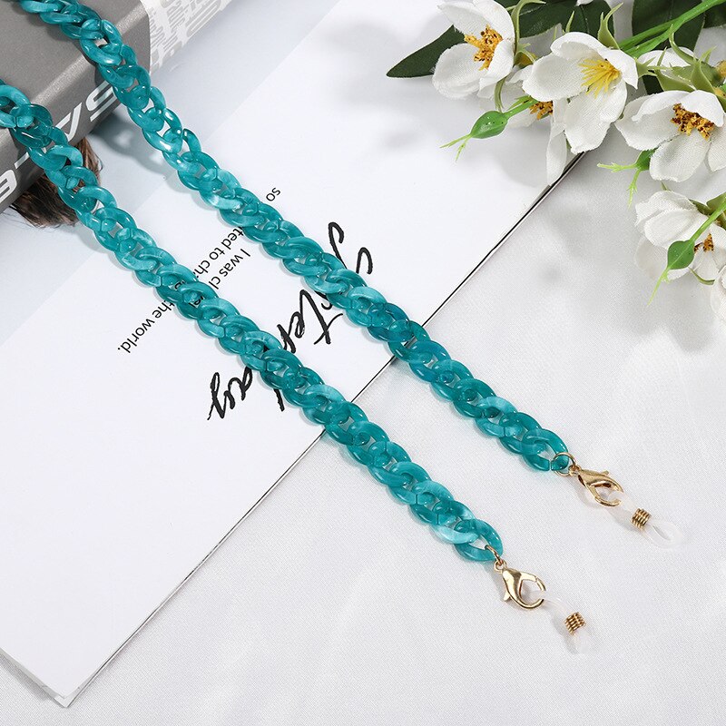 Trendy Small Acrylic Glasses Chains Lanyard Hang Mask Chain Sunglasses Cord Holder Neck Strap Rope Accessory for Women Girl: 5