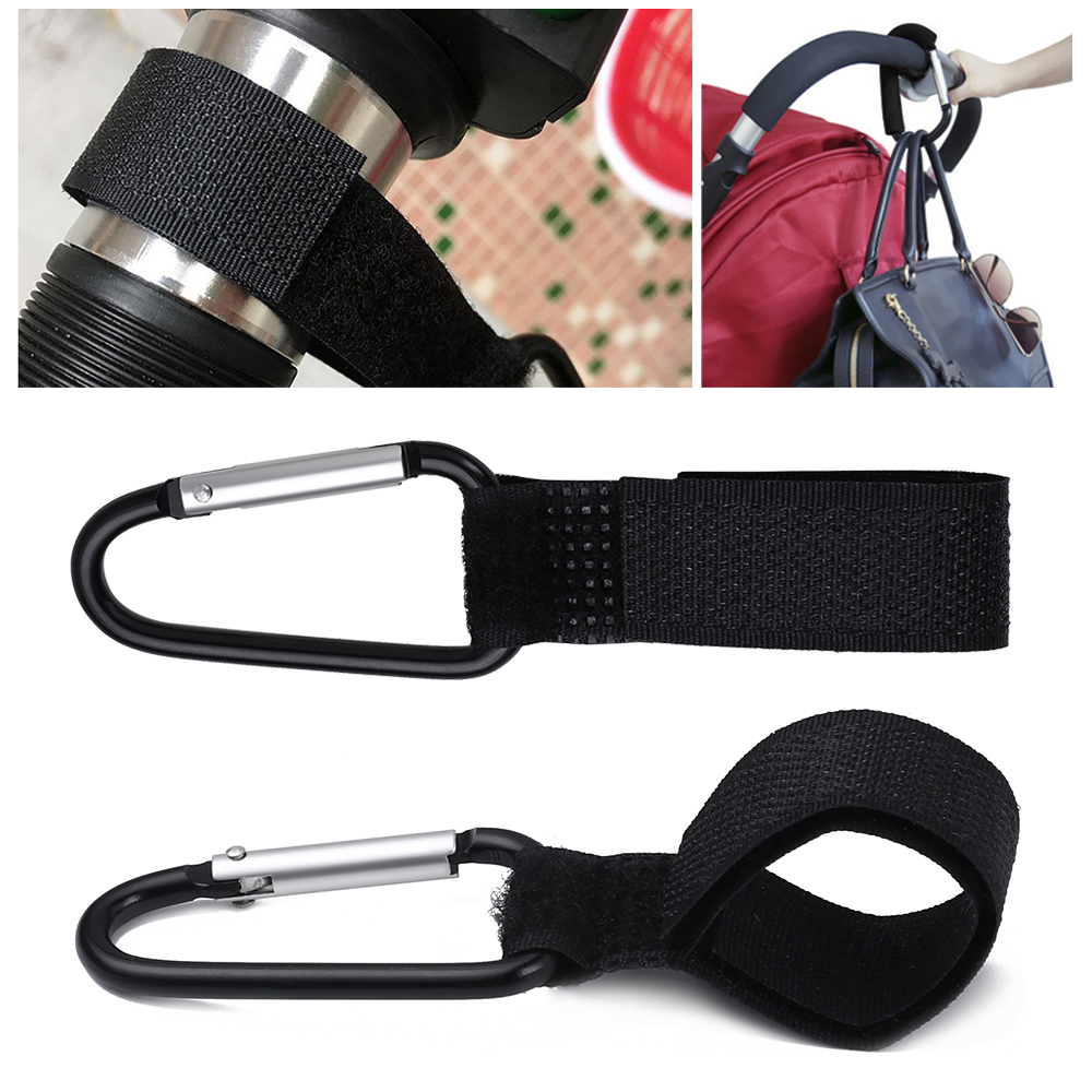 2Pcs Stroller Hooks Wheelchair Stroller Pram Carriage Bag Hanger Hook Baby Strollers Shopping Bag Clip Stroller Accessories