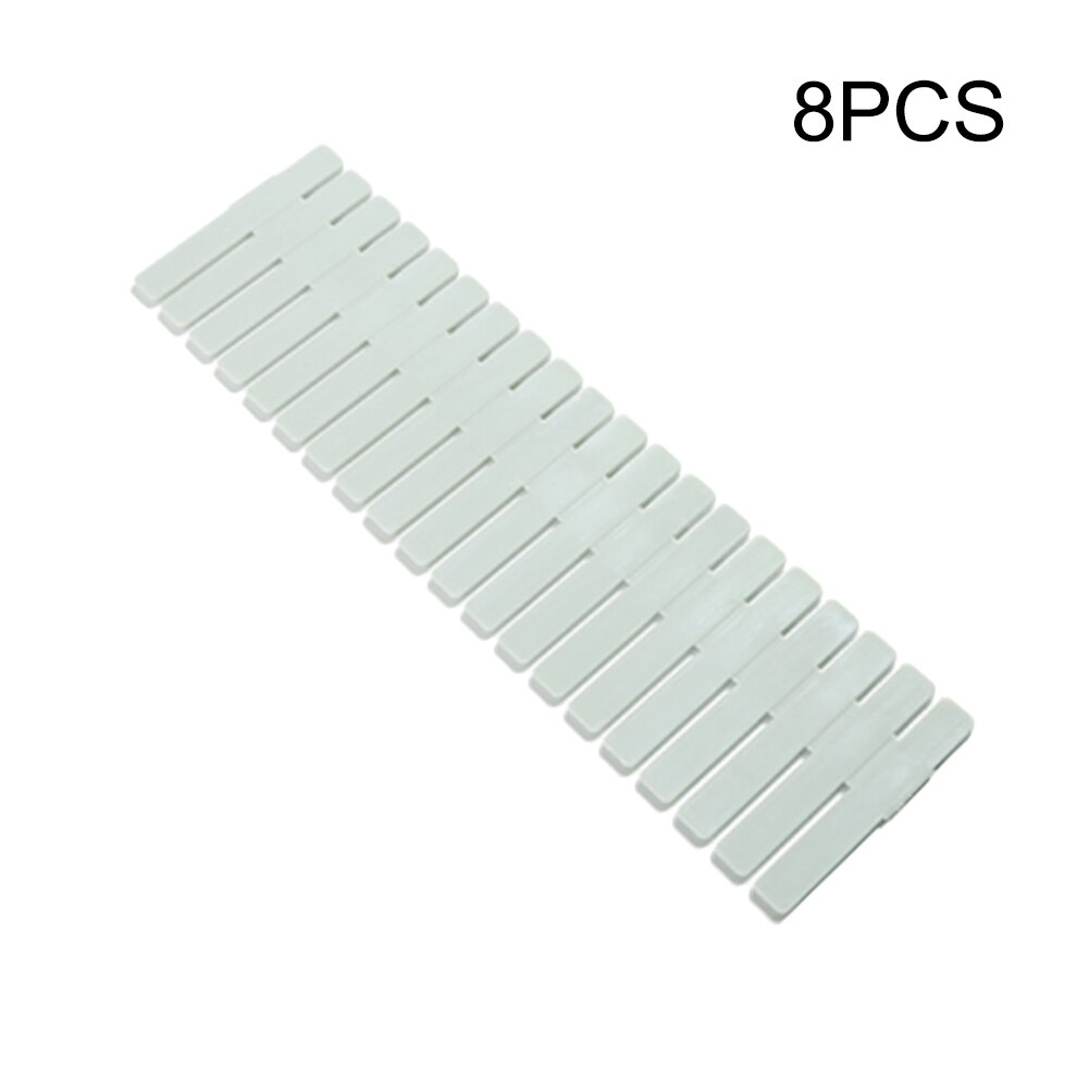 8 stuks plastic diy rooster lade verstelbare scheidingswand huishoudelijke benodigdheden opbergorganizer ruimtebesparend gereedschap: Groente