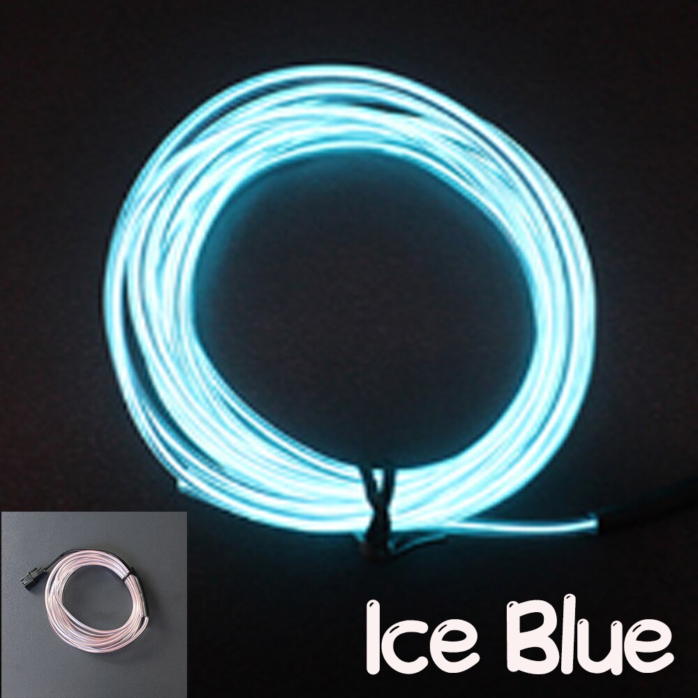 Brilho el fio cabo led neon festa de dança natal trajes diy roupa luminosa luz do carro decoração roupas bola rave 1m/3m/5m: 04