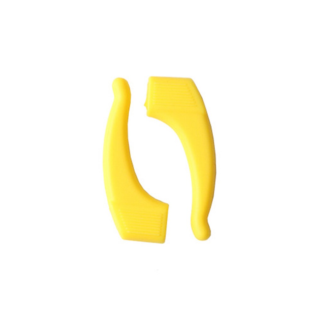 1 Pairs Anti Slip Oor Haken Grips Bril Siliconen Tempel Tip Duurzaam Comfortabele Brillen Accessoires Makkelijk Te Gebruiken: YELLOW