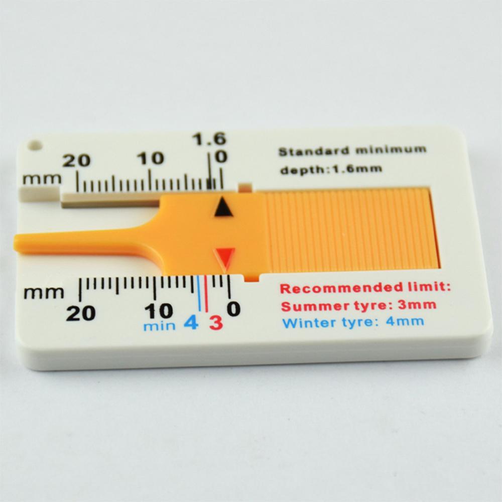 Tyre Tread Depth Gauge Car Motorcycle Trailer Van Wheel Compact Measure Tool
