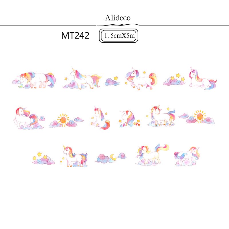 1 stk /1 mye washi maskeringstape havfrueblomst dekorativt selvklebende scrapbooking-papir japanske klistremerker 5m: 242 fenma