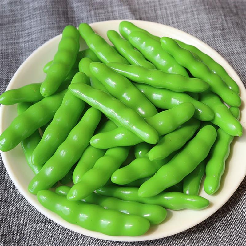 24PCS Artificial Vegetable Realistic Green Bean Simulated Vegetable Photo Prop