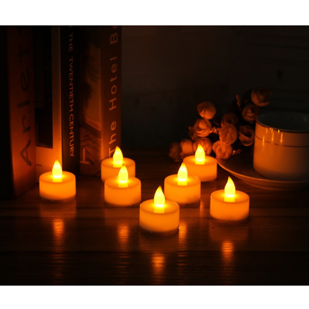 Romantic LED Candle Lamp Light Flameless Simulation Tea Light Valentine Day Wedding Candle Birthday Party Christmas Decoration