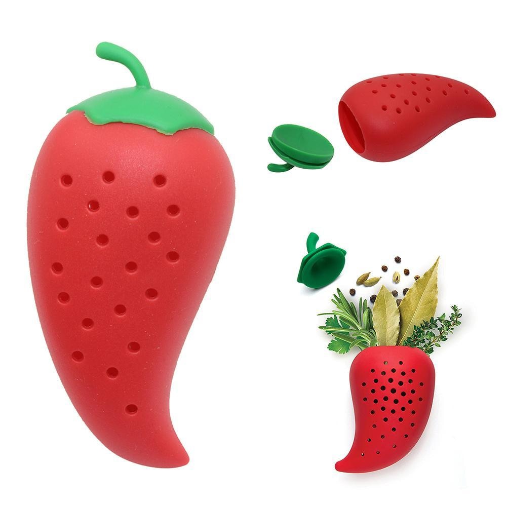 Chili form kryddfilter gryta och soppa silikon kryddpåse praktiska köksredskap matlagningsredskap